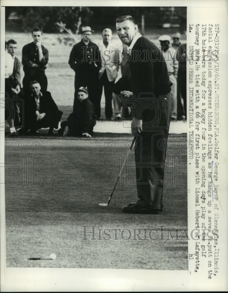 1960 Golfer George Bayer tied with Lionel Hebert at golf Tourney - Historic Images