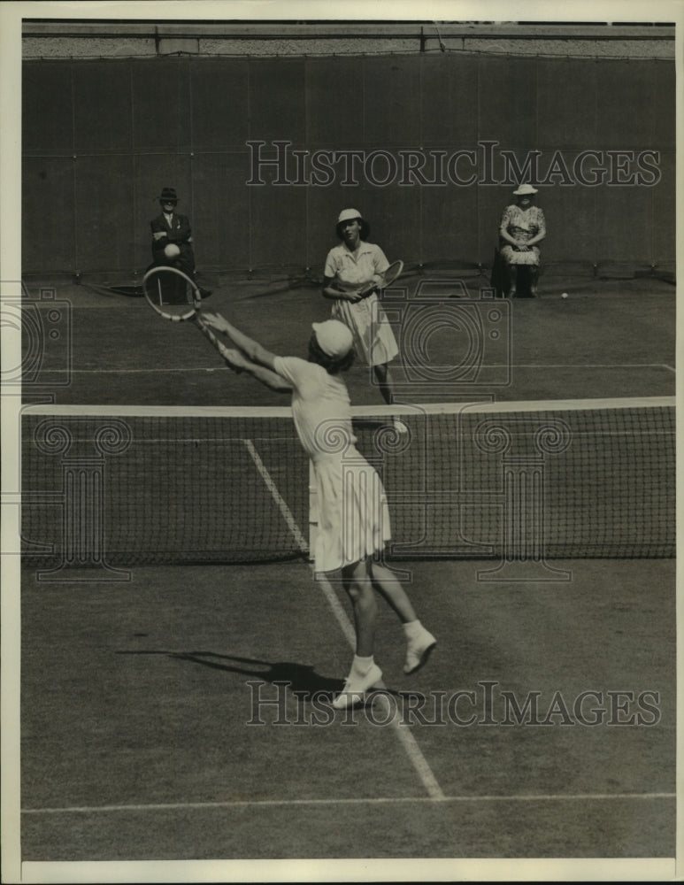 1940 Press Photo Helen Jacobs defeats Cecile Bowes in Finals Match - nes55885- Historic Images