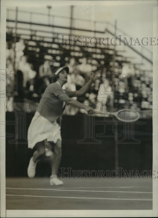 1937 Press Photo Mrs. Helen Wills Moody at Los Angeles Tennis Club - nes56023 - Historic Images