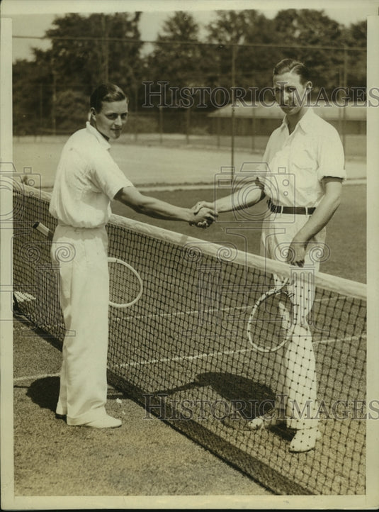 1929 Press Photo P.D. De Ricou & F. Witebeck prior to their game - nes56113- Historic Images