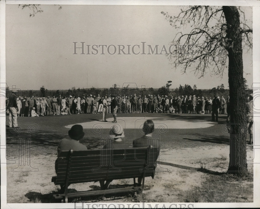 1933 Press Photo George Dunlap Jr, Jack Toomer in North &amp; South Amateur golf - Historic Images