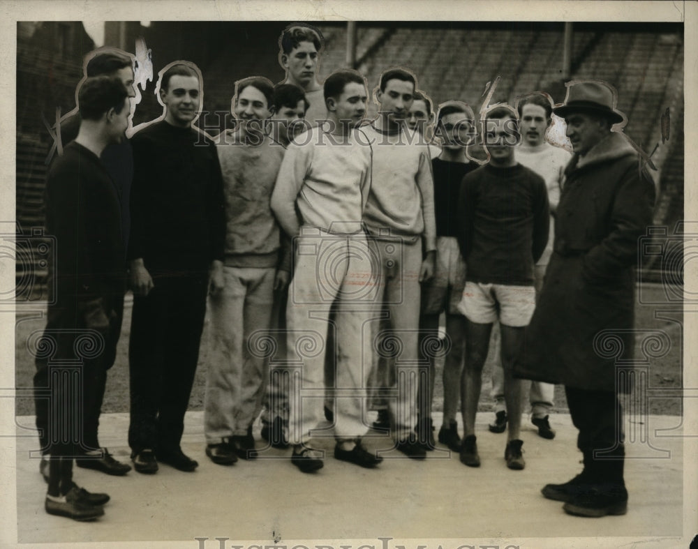 1929 Press Photo University of Pennsylvania track candidates &amp; L Robertson - Historic Images