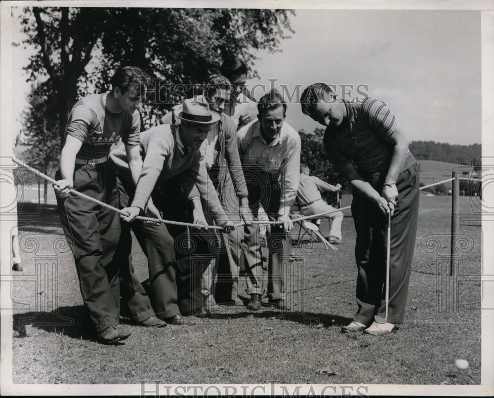 1938 Press Photo Johnny Goodman at 42nd National Amateur Open Oakmont PA - Historic Images