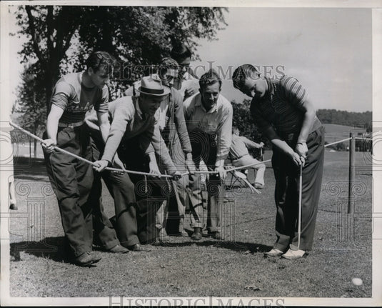 1938 Press Photo Johnny Goodman at 42nd National Amateur Open Oakmont PA - Historic Images