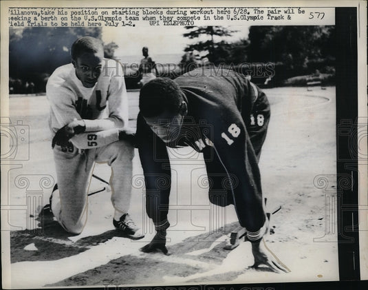 1960 Stanford sprinter Charlie Tidwell & Frank Budd of Villanova-Historic Images