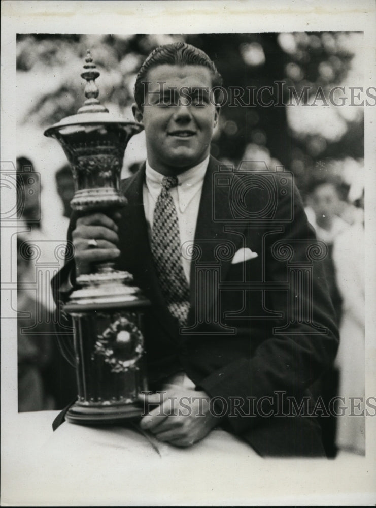 1934 Press Photo Lawson Little wins National Amateur Golf Championship in Mass. - Historic Images