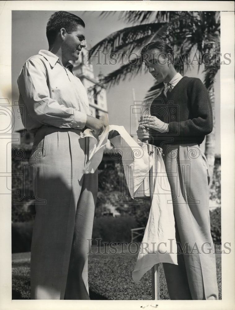 1938 Press Photo Bob Servis, Charles Mayo Jr., finalist in Miami Biltmore Tourn. - Historic Images