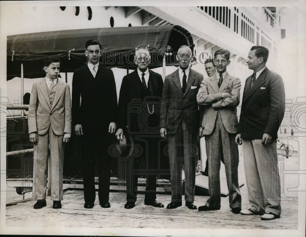 1934 Press Photo US Prep teams in Bermuda Kennedy Randall Jr,James Spalding- Historic Images