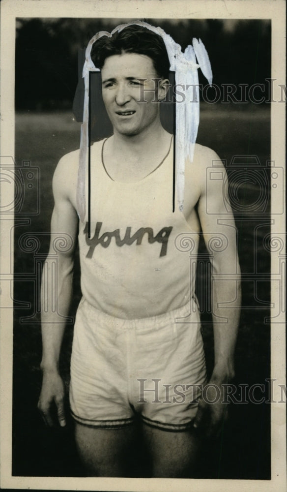 1928 Press Photo Brigham Young University track star Owen Rowe - net02248- Historic Images