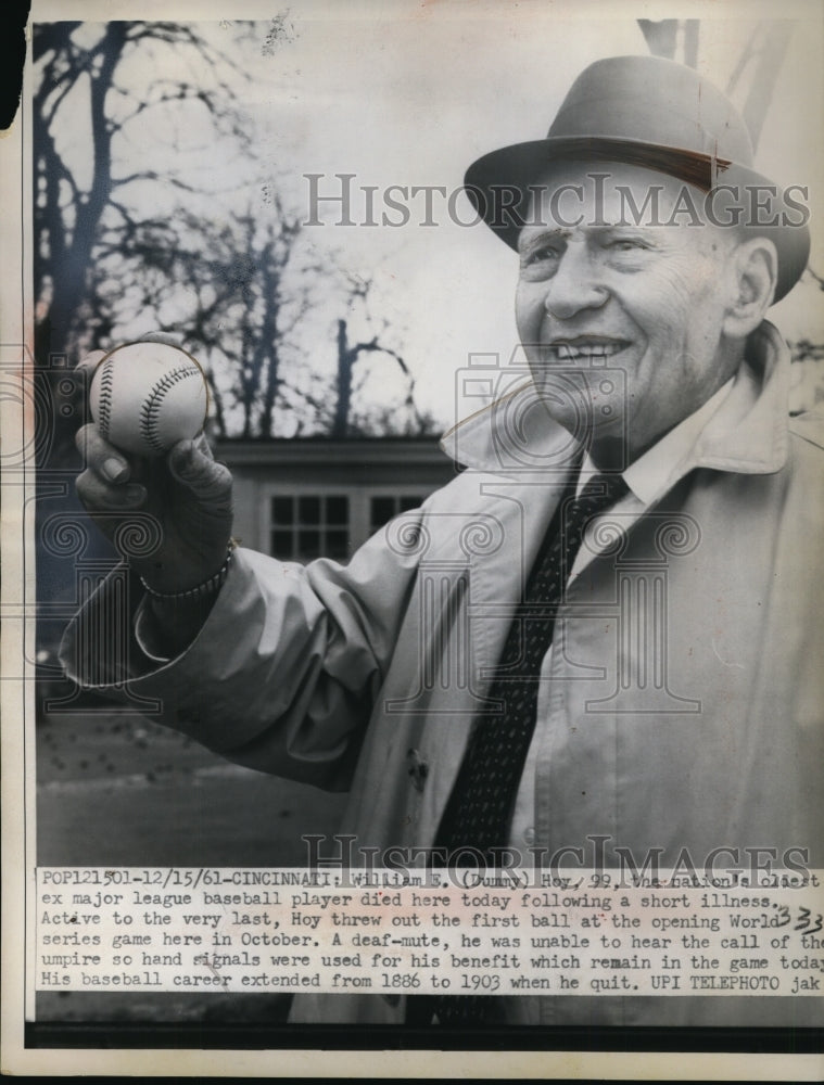 1961 Press Photo William Hay age 99 ex major league baseball player dies - Historic Images