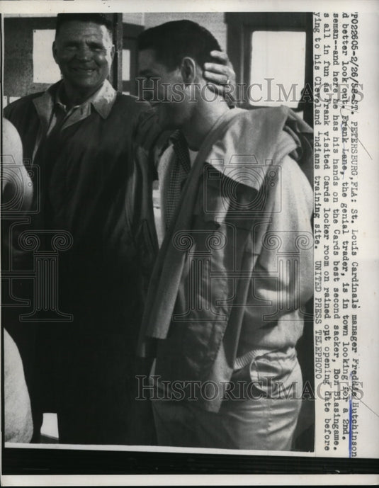 1958 St Louis Cardinal manager Freddie Hutchinson, Frank Lane-Historic Images