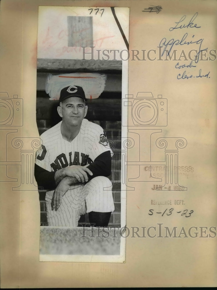 1962 Press Photo Cleveland Indians coach Luke Appling - net05132- Historic Images
