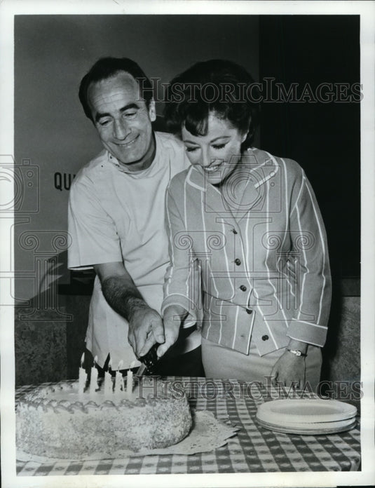 1968 John Beardino, Emily McLaughlin on episode of General Hospital - Historic Images