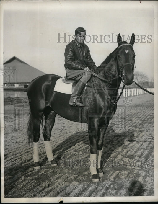 1932 Press Photo Universe, ridden by Albert Tryon, entered in Kentucky Derby - Historic Images