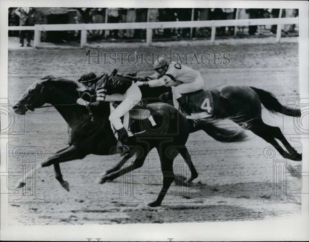 1961 Stylish Urchin wins at Suffolk Downs in Boston-Historic Images