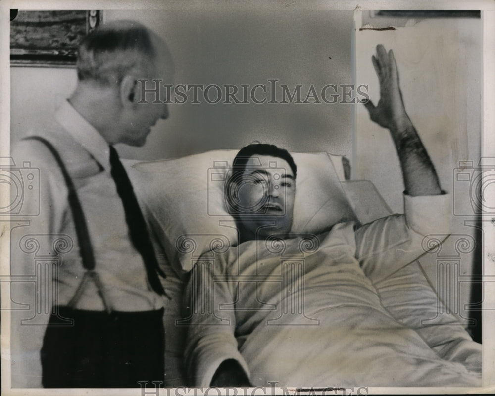 1939 Press Photo Boxer Jack Dempsey in hospital for Peritonitis - net06274 - Historic Images