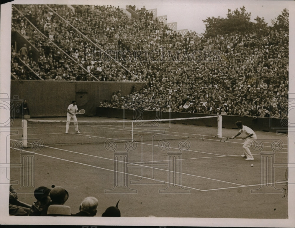 1931 Press Photo France retains Davis Cup as H.W. Austin beats J. Bevotra - Historic Images