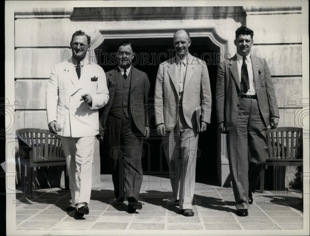 1936 Press Photo Racing Commissioners in Florida Walter Donovan, Ralph George- Historic Images