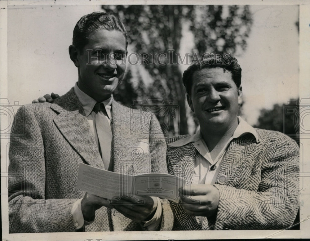 1940 Press Photo Horton Smith, Edward Oliver National Open golf in Cleveland - Historic Images