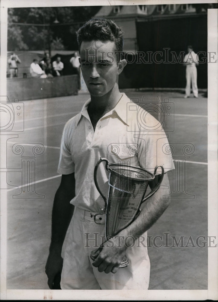 1938 Press Photo Frank Guernsey Jr wins National Intercollegiate tennis in PA - Historic Images