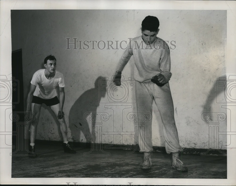 1948 Press Photo Bowling Green University John Antonelli pitcher &amp; Fred Rolf - Historic Images