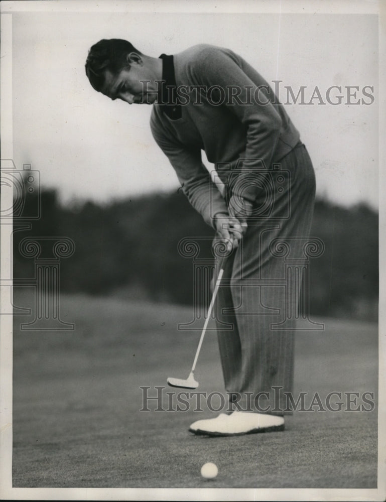 1939 Press Photo Dick Metzat San Francisco National Golf bests Sammy Bird- Historic Images