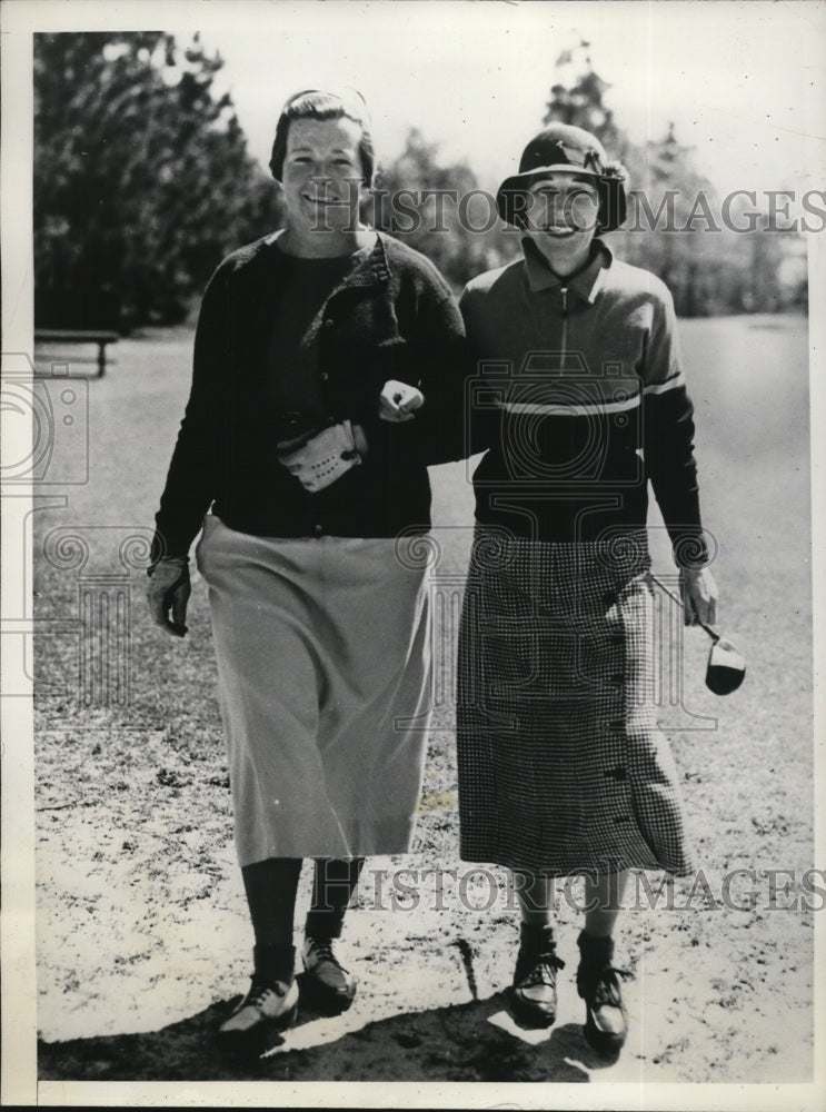 1936 Press Photo Katherine MacCloskey, Mrs Richard Clemson North &amp; South golf NC - Historic Images