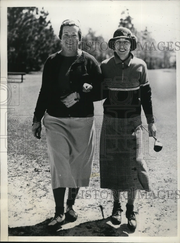 1936 Press Photo Katherine MacCloskey, Mrs Richard Clemson North & South golf NC - Historic Images
