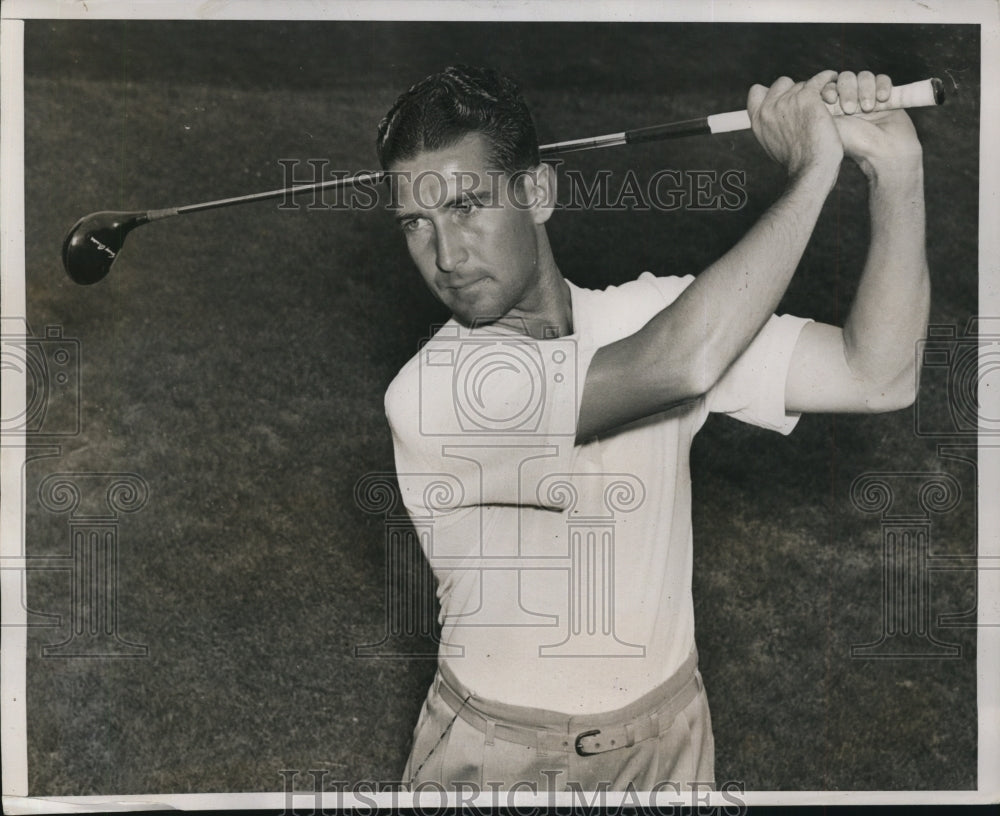 1939 Press Photo Dick Metz golf in PGA at Pomonok club - net12853 - Historic Images