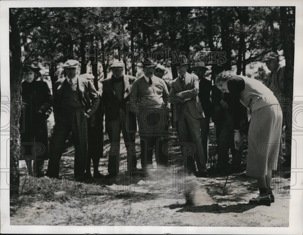 1934 Press Photo Virginia Guilfoil at Women&#39;s North &amp; South golf in NC - Historic Images