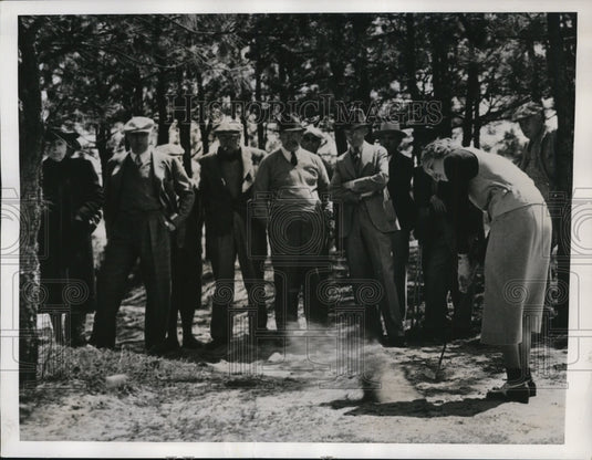 1934 Press Photo Virginia Guilfoil at Women's North & South golf in NC - Historic Images