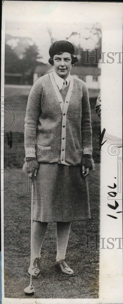 1928 Press Photo French golfer Nanette le Blan in British Women's Open- Historic Images
