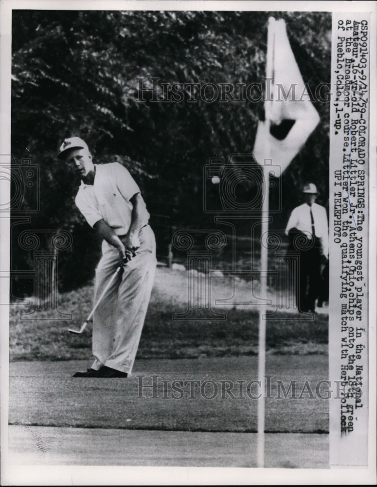 1959 Press Photo National Amateur golf Colorado Springs, Robert Littler Jr - Historic Images