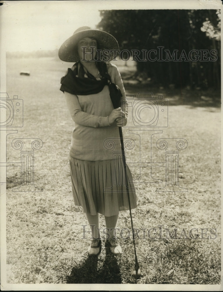 1929 Press Photo Mrs CC Lightbown of DC at Palm Beach Florida golf - net14736- Historic Images