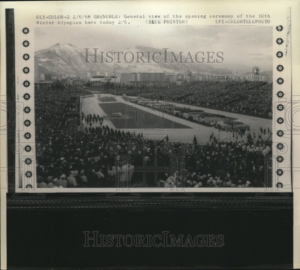 1968 View of opening ceremonies at Grenoble Olympics-Historic Images