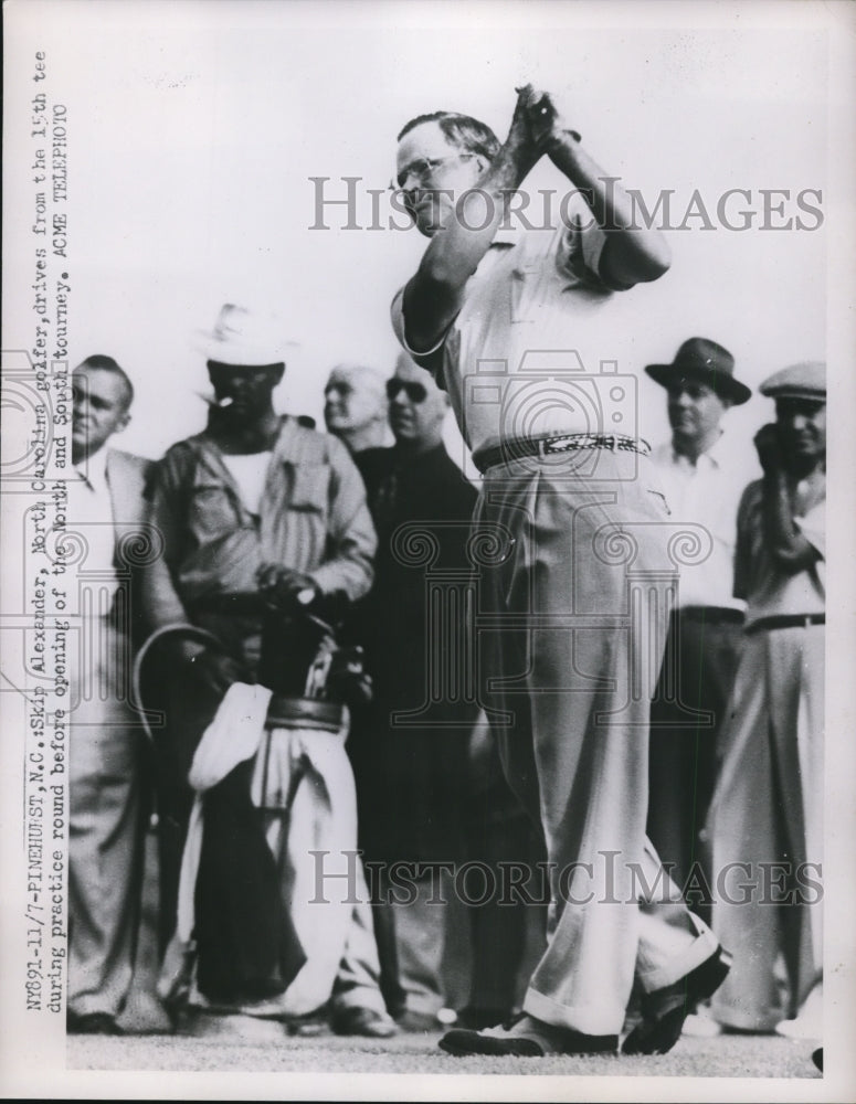 1952 Press Photo Skip Alexander in North &amp; South golf at Pinehurst NC - Historic Images