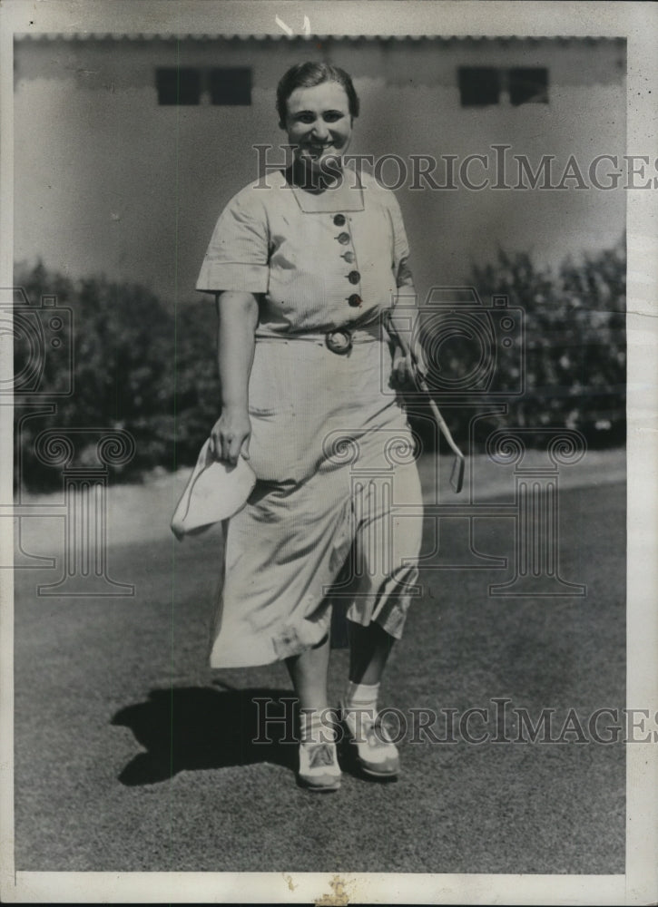 1935 Press Photo Mrs Joe Bydolek at Miami Biltmore golf championship - net15585 - Historic Images