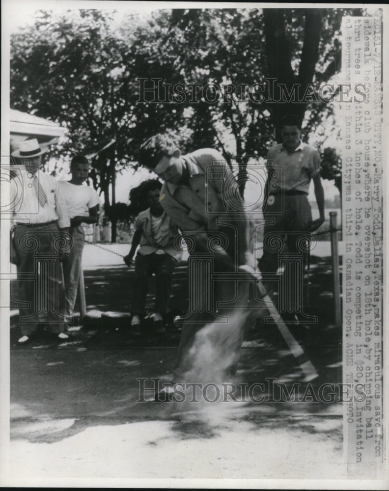 1946 Press Photo Harry Todd in Kansas City Mo Invitational golf tournament- Historic Images