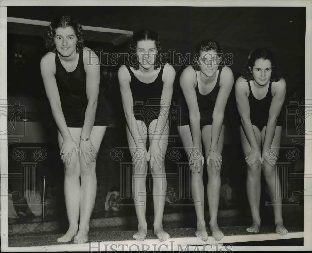 1940 Press Photo AAU Swim Championship Pat Patterson, Judy Aubitt - net19758 - Historic Images