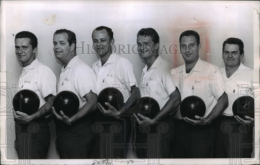 1967 Press Photo Bowlers Dave Stoetzner & others in Cleveland Ohio - net20180 - Historic Images