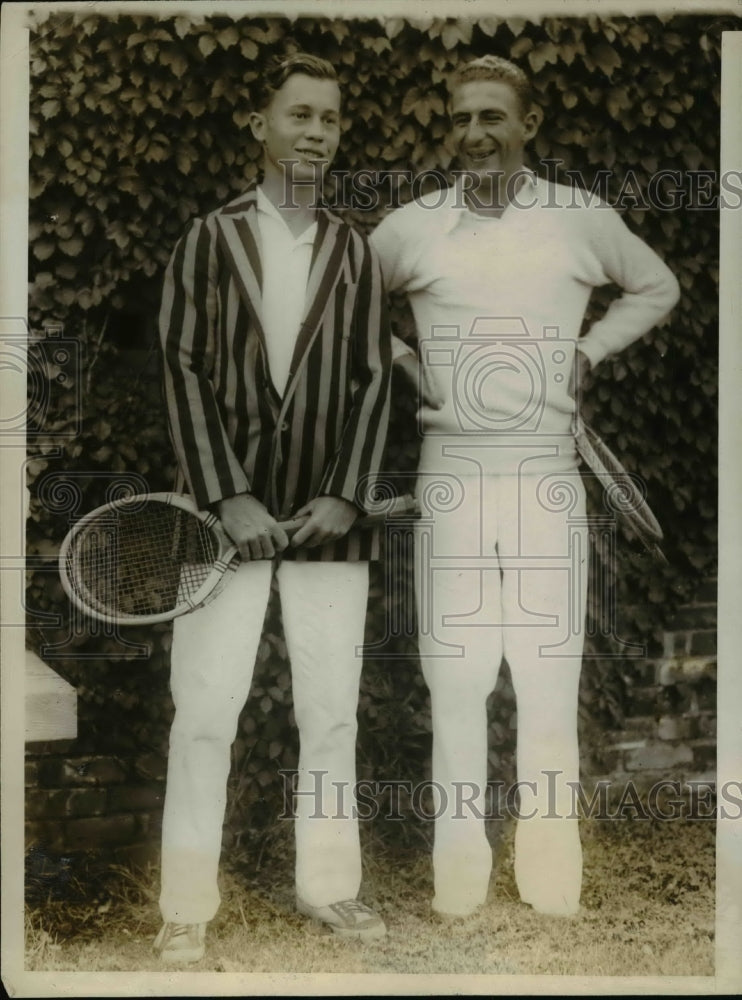 1928 Press Photo 47th National tennis Gorman Upmann &amp; Richard Merater - Historic Images