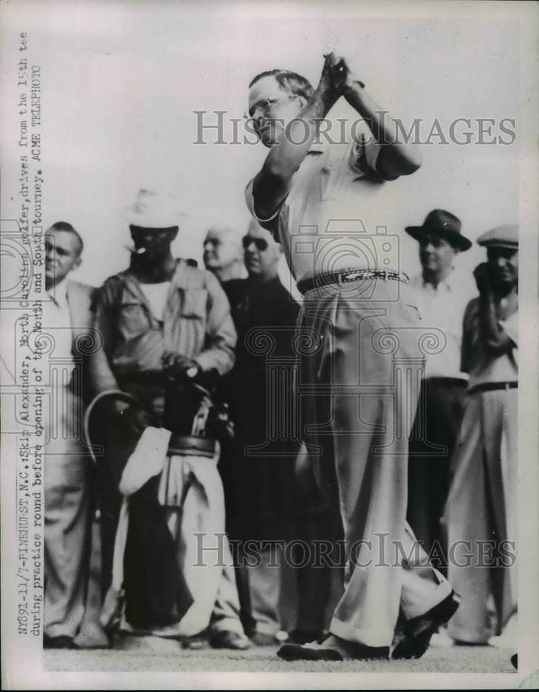1951 Press Photo Skip Alexander at North & South golf at Pinehurst NC - Historic Images