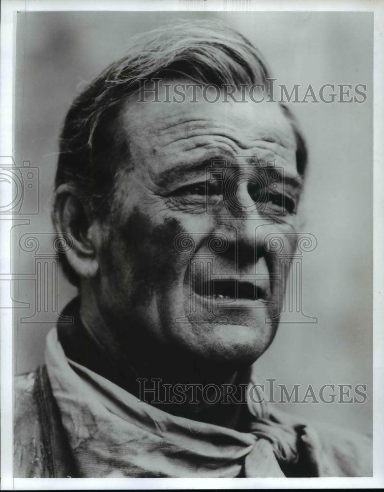 Press Photo closeup of American film star John Wayne - net24293- Historic Images