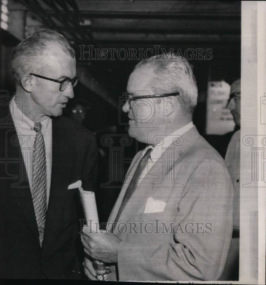 1955 Press Photo Giants owner Horace Stoneham, Millers manager Bill Rigney- Historic Images