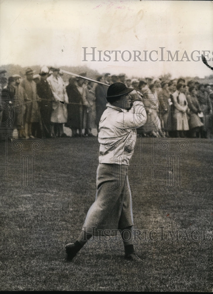 1936 Press Photo Golfer Patty Berg competing for US in Curtis Cup - net25842- Historic Images