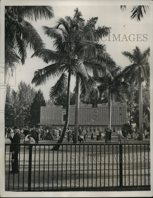1939 Press Photo Hialeah track & totalizer boards in Miami Florida - net26261 - Historic Images