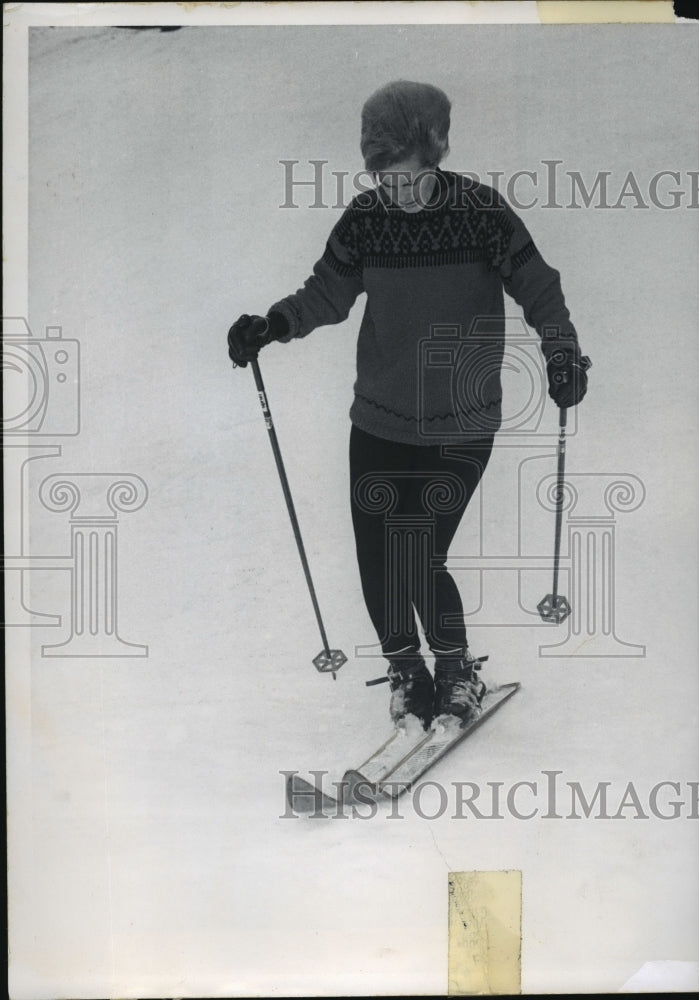 1970 Press Photo Skier Penny Pitou in action on the slopes - net27097 - Historic Images