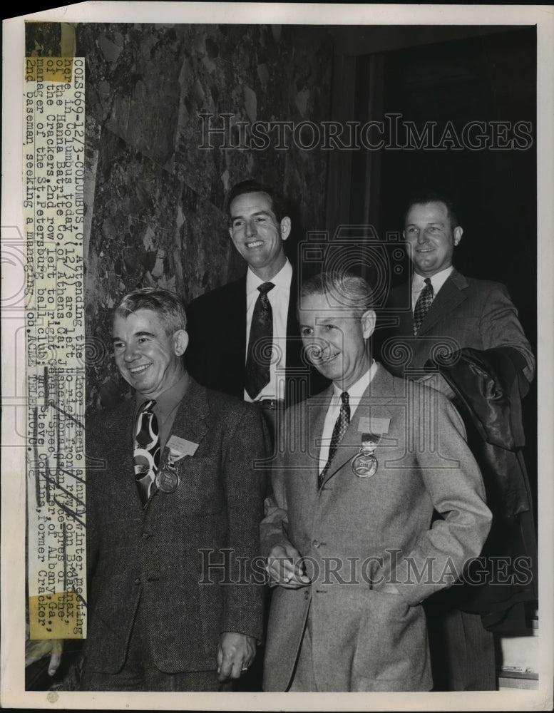 1951 Press Photo John Broadnax, Gerald Dozier, Steve Collins at baseball meet- Historic Images