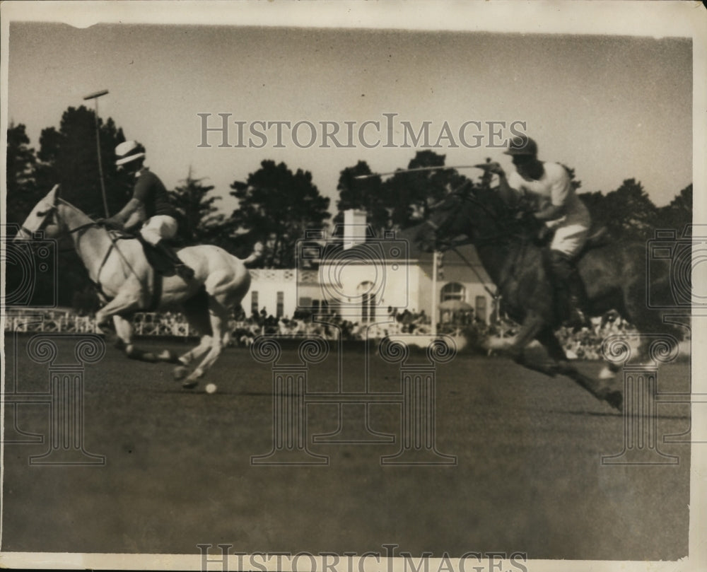 1931 Press Photo Will Tevis, Earl Hopping Jr at polo at Beresford CA - net27584- Historic Images