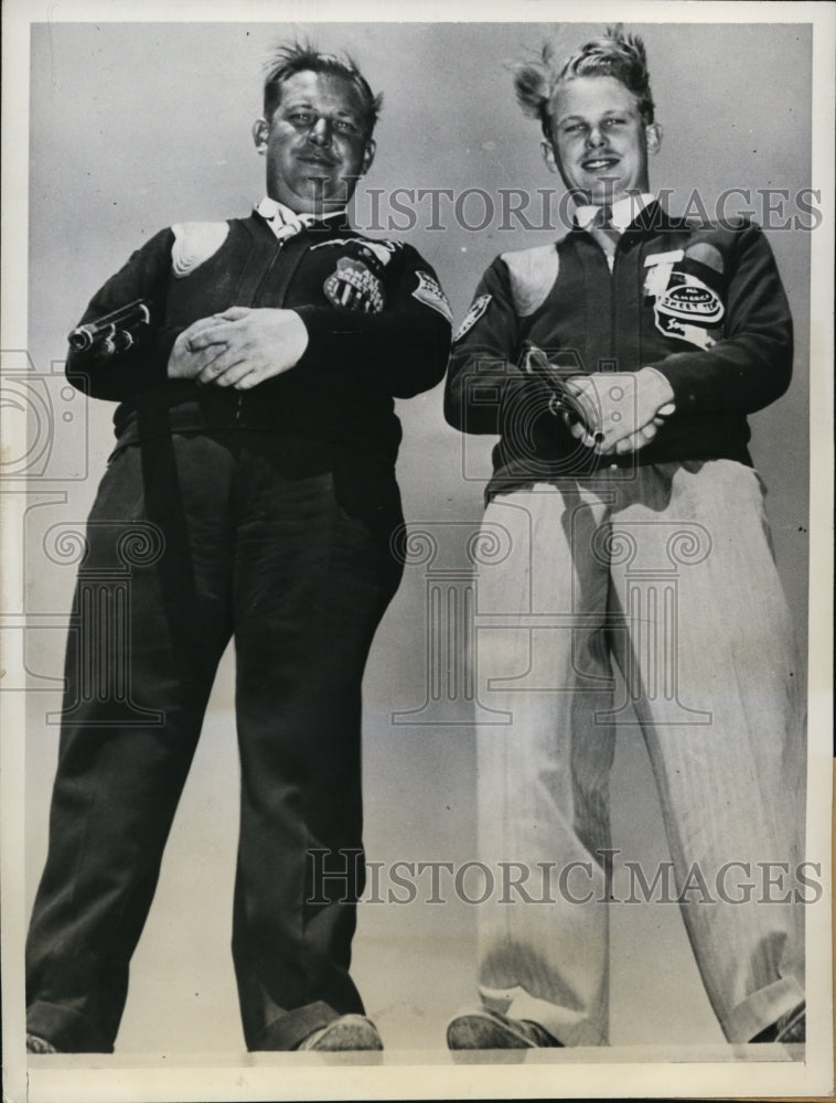 1941 Press Photo Indianapolis skeet tournament Grant Ilsing, Alex Kerr- Historic Images